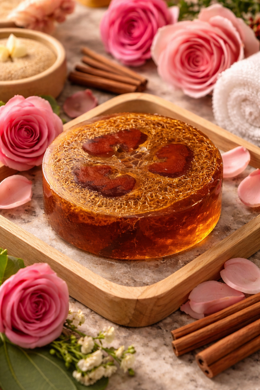 Sandalwood & Rose Loofah Bar